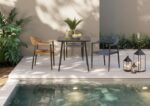 SCAUN DE GRADINA CU BRATE PALMA 57X77 CM BEJ