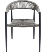 SCAUN DE GRADINA CU BRATE PALMA 57X77 CM GRI