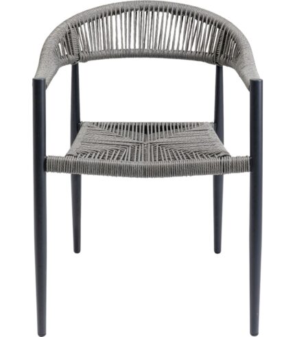 SCAUN DE GRADINA CU BRATE PALMA 57X77 CM GRI