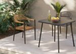 SCAUN DE GRADINA CU BRATE PALMA 57X77 CM GRI