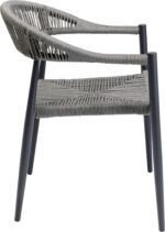 SCAUN DE GRADINA CU BRATE PALMA 57X77 CM GRI