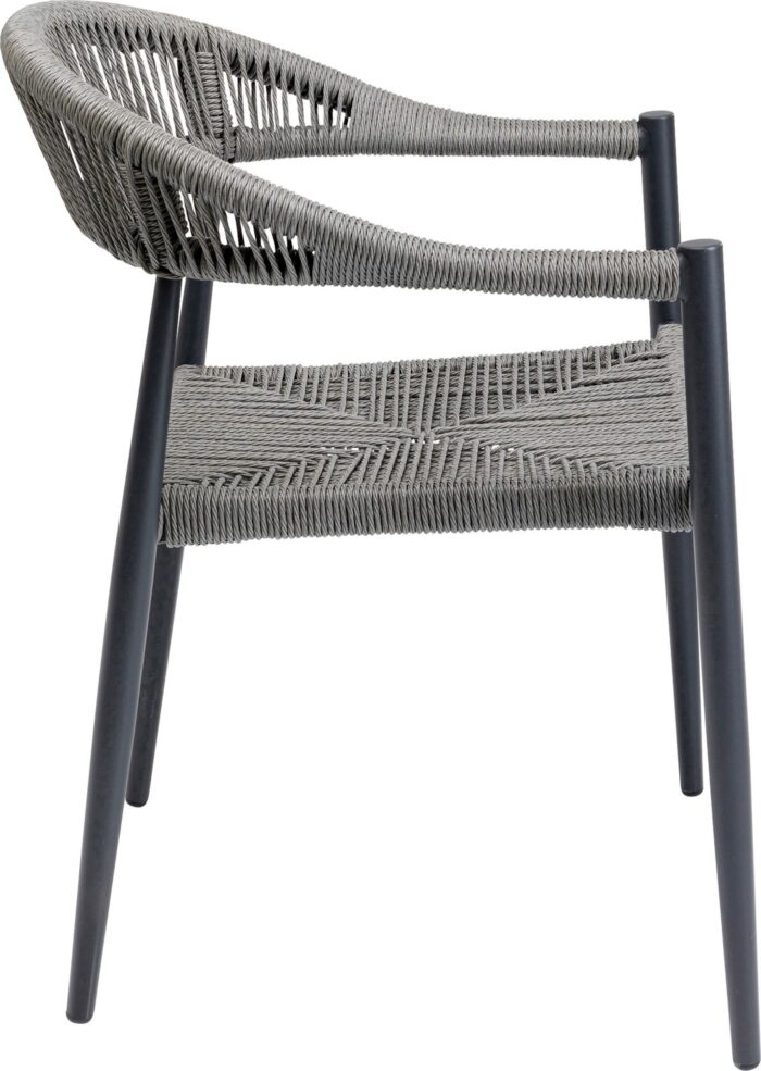 SCAUN DE GRADINA CU BRATE PALMA 57X77 CM GRI