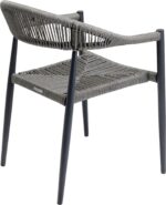 SCAUN DE GRADINA CU BRATE PALMA 57X77 CM GRI