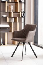 SCAUN ROTATIV CU BRATE COCO 53X84 CM