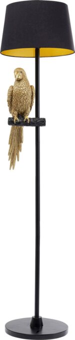 LAMPĂ DE PODEA ANIMAL PARROT Ø40X176 CM NEGRU/AURIU