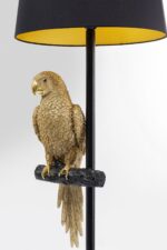 LAMPĂ DE PODEA ANIMAL PARROT Ø40X176 CM NEGRU/AURIU