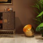 LAMPĂ DE PODEA AURIE APOLLON SMOOTH Ø50 CM