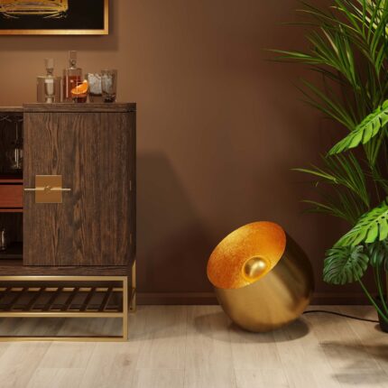 LAMPĂ DE PODEA AURIE APOLLON SMOOTH Ø50 CM