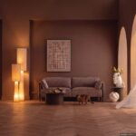 LAMPADAR MARLEEN BEJ BOUCLE 130 CM