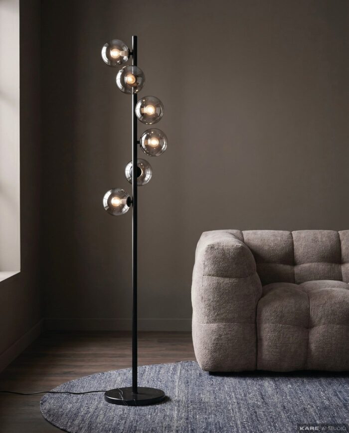 LAMPADAR NEGRU SCAL BALLS 160 CM