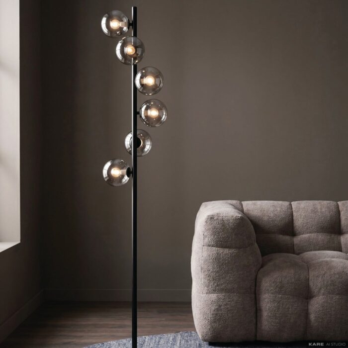 LAMPADAR NEGRU SCAL BALLS 160 CM