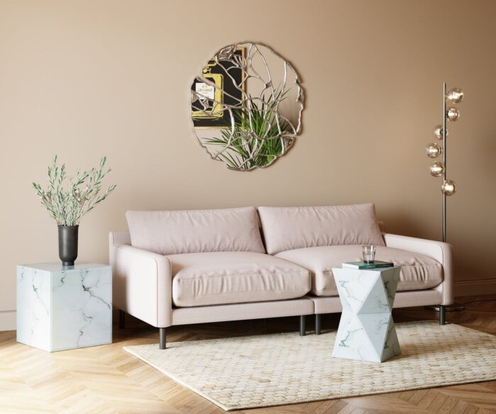 LAMPADAR ARGINTIU SCAL BALLS 160 CM