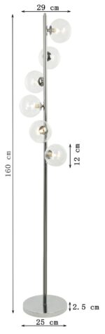 LAMPADAR ARGINTIU SCAL BALLS 160 CM
