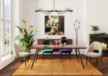 LAMPADAR TALEA NEGRU 156 CM
