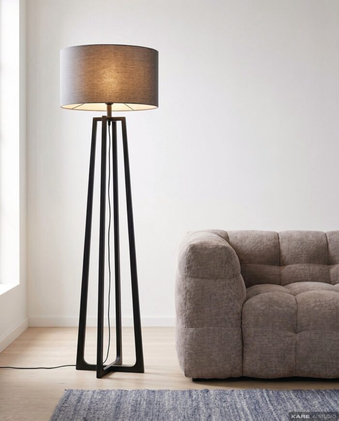 LAMPADAR TIMON NEGRU 160 CM