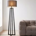 LAMPADAR TIMON NEGRU 160 CM