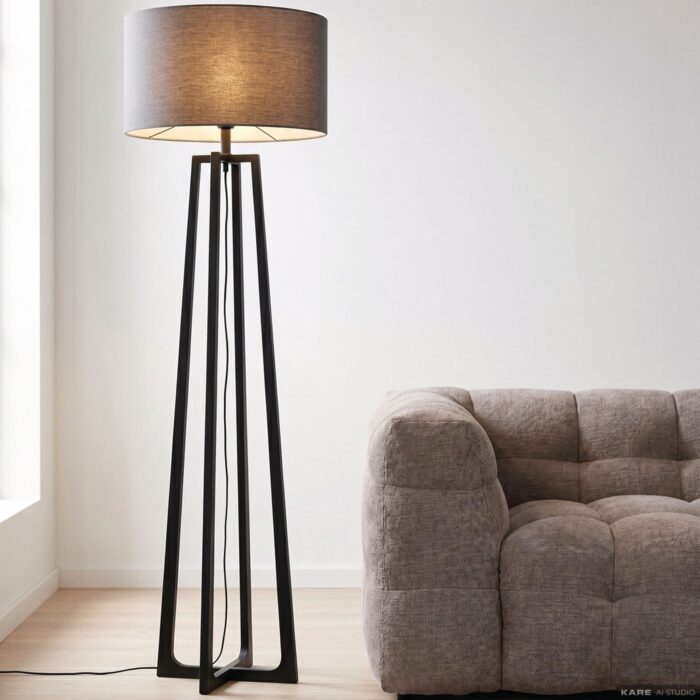 LAMPADAR TIMON NEGRU 160 CM