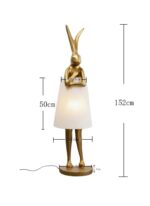 LAMPADAR ANIMAL RABBIT AURIU/ALB 150 CM