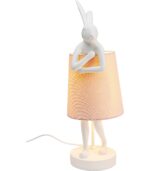 VEIOZĂ ANIMAL RABBIT ALB/ROSE 50CM