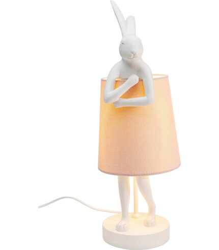 VEIOZĂ ANIMAL RABBIT ALB/ROSE 50CM