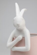 VEIOZĂ ANIMAL RABBIT ALB/ROSE 50CM