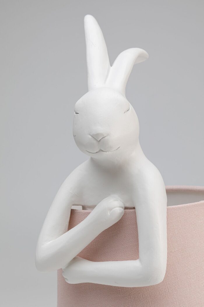VEIOZĂ ANIMAL RABBIT ALB/ROSE 50CM