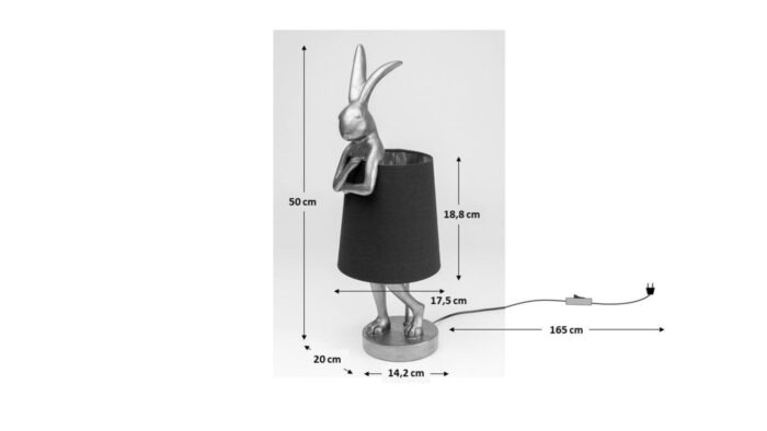 VEIOZĂ ANIMAL RABBIT ALB/ROSE 50CM