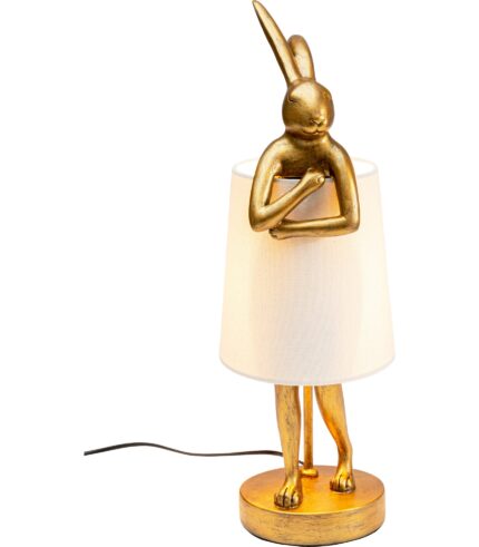 VEIOZĂ ANIMAL RABBIT AURIU/ALB 50CM