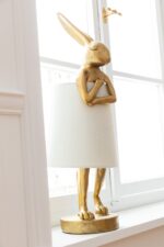 VEIOZĂ ANIMAL RABBIT AURIU/ALB 50CM