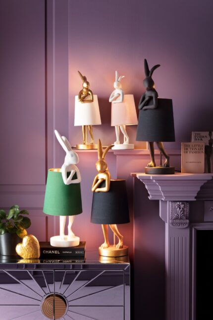VEIOZĂ ANIMAL RABBIT NEGRU MAT 68CM