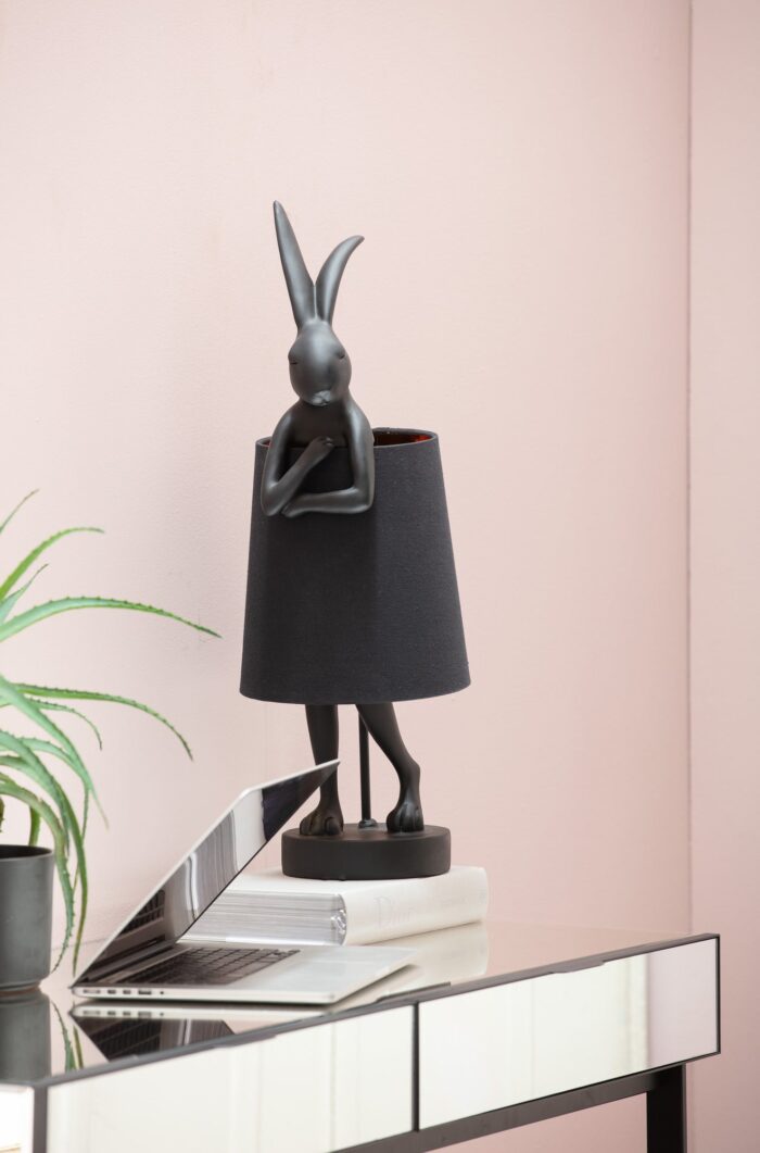 VEIOZĂ ANIMAL RABBIT NEGRU MAT 68CM
