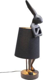 VEIOZĂ ANIMAL RABBIT NEGRU MAT 68CM