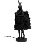 VEIOZĂ ANIMAL RABBIT FUR NEGRU/AURIU 50 CM