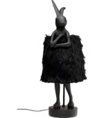 VEIOZĂ ANIMAL RABBIT FUR NEGRU/AURIU 68 CM
