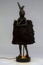 VEIOZĂ ANIMAL RABBIT FUR NEGRU/AURIU 68 CM