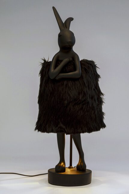VEIOZĂ ANIMAL RABBIT FUR NEGRU/AURIU 68 CM