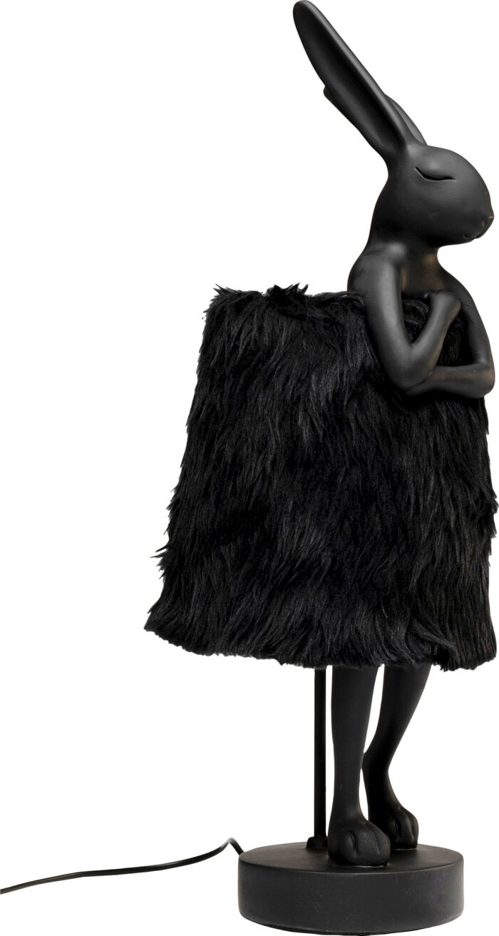 VEIOZĂ ANIMAL RABBIT FUR NEGRU/AURIU 68 CM
