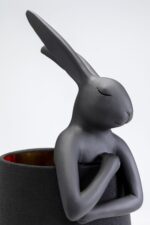 VEIOZĂ ANIMAL RABBIT MATT NEAGRĂ 50CM