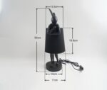 VEIOZĂ ANIMAL RABBIT MATT NEAGRĂ 50CM