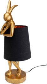 VEIOZĂ ANIMAL RABBIT AURIU/NEGRU 50CM