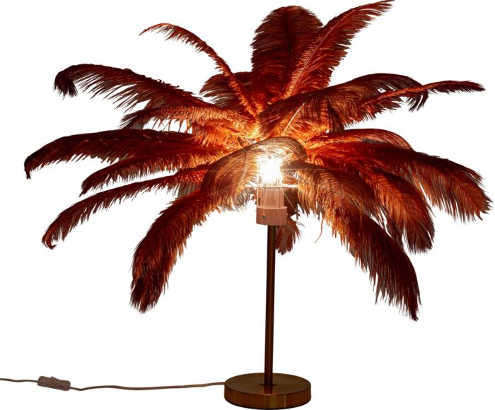 VEIOZĂ FEATHER PALM RUSTY RED 60 CM BAZA AURIE