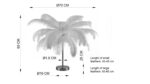 VEIOZĂ FEATHER PALM RUSTY RED 60 CM BAZA AURIE