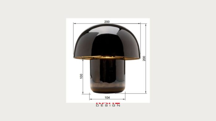 VEIOZĂ MUSHROOM NEGRU 20 CM