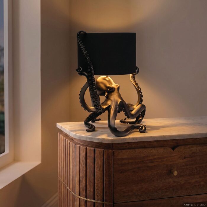 VEIOZĂ OCTOPUS NEGRU 47 CM