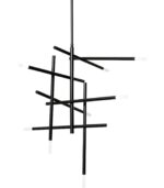 LUSTRĂ NEAGRĂ DIN OȚEL STICKS SCHWARZ 125X170 CM