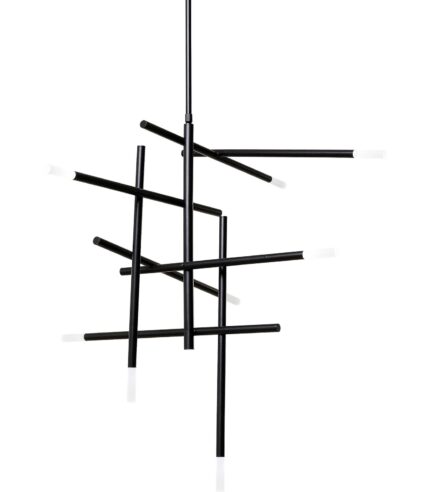LUSTRĂ NEAGRĂ DIN OȚEL STICKS SCHWARZ 125X170 CM