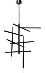 LUSTRĂ NEAGRĂ DIN OȚEL STICKS SCHWARZ 125X170 CM