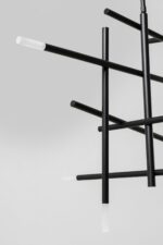 LUSTRĂ NEAGRĂ DIN OȚEL STICKS SCHWARZ 125X170 CM