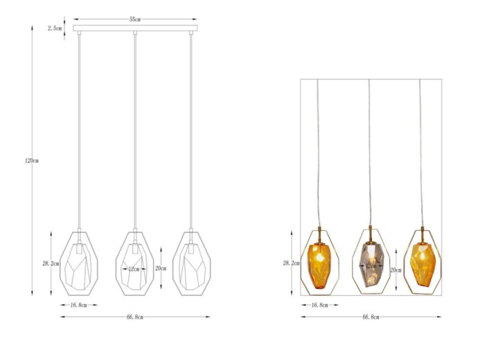 PENDUL DIAMOND FEVER DINING NEGRU 67CM