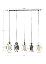 PENDUL DIAMOND FEVER DINING NEGRU 110CM